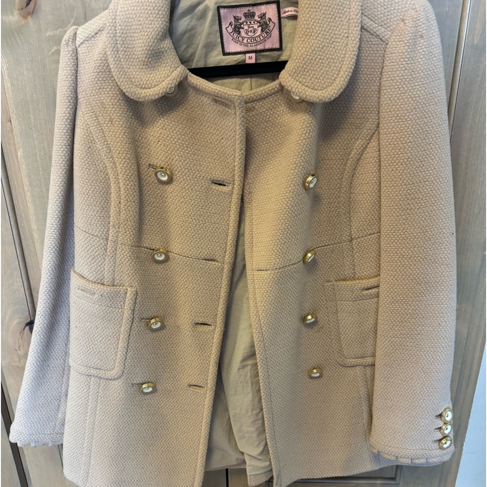 Juicy couture, camel pea coat, medium